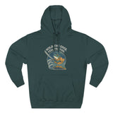 Adventure-Ready Fleece Hoodie | 'Hold the Line' Graphic | Perfect for Outdoor Enthusiasts, Gift for Dad, Casual Wear, Winter Inspired