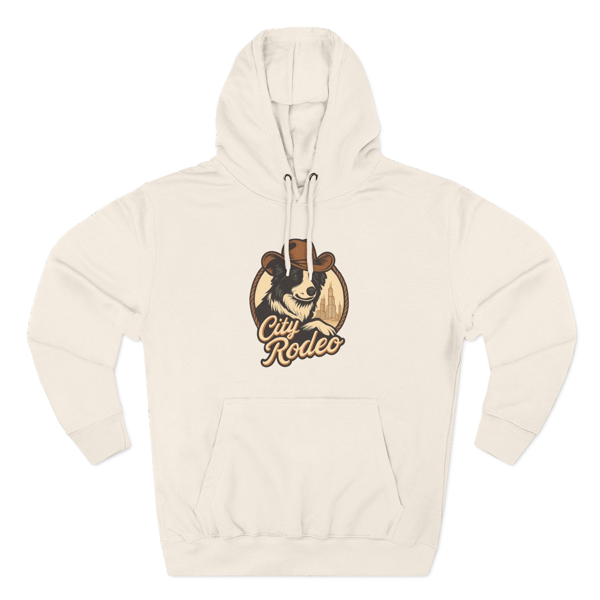 City Rodeo Fleece Hoodie, Cozy Sweatshirt, Relaxed Apparel, Gift for Friends, Casual Wear, Summer Vibes, Chill Hoodie