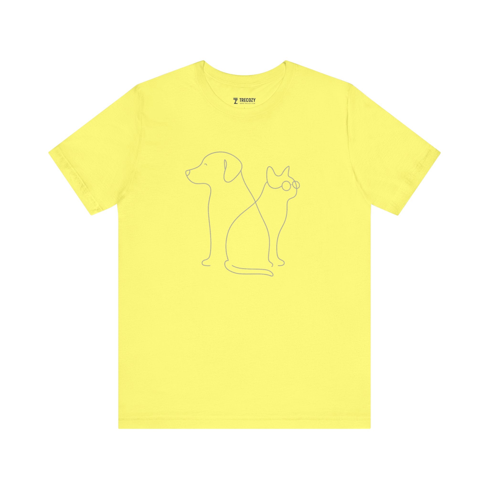 Cute Pet Outline Unisex Tee, Dog Lover Gift, Cat Mom Shirt, Animal Lover Apparel, Everyday Casual Wear, Animal Adoption Awareness