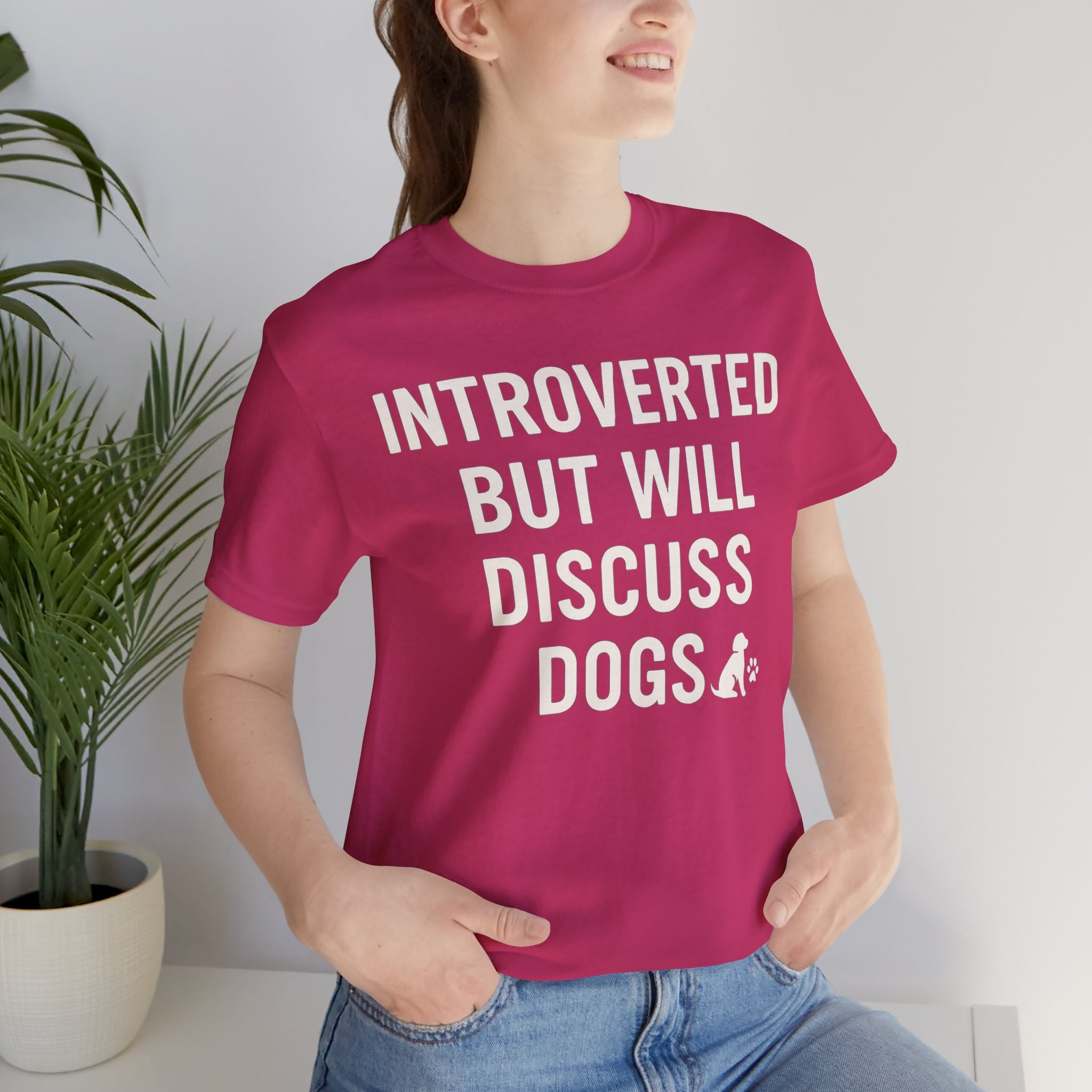 Introverted Dog Lover Tee, Funny Animal Shirt, Pet Lover Gift, Introvert Humor, Birthday Gift for Dog Owners