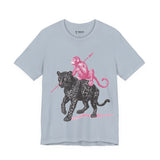 Warrior Monkey & Panther – Bold Tribal-Inspired T-Shirt, Fierce Jungle Duo Graphic Tee, Bold Animal Print Shirt