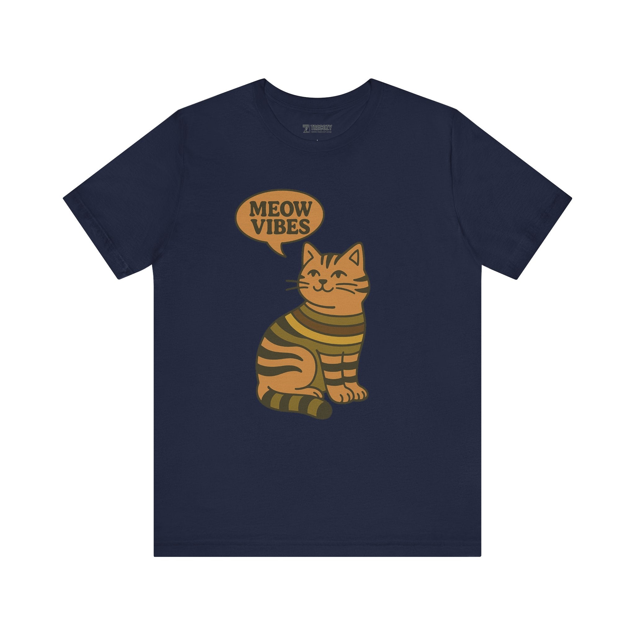 Meow Vibes Cat Tee, Cozy Cat Lover Shirt, Gift for Pet Owners, Trending Cute Animal Top, Nature Inspired Fashion