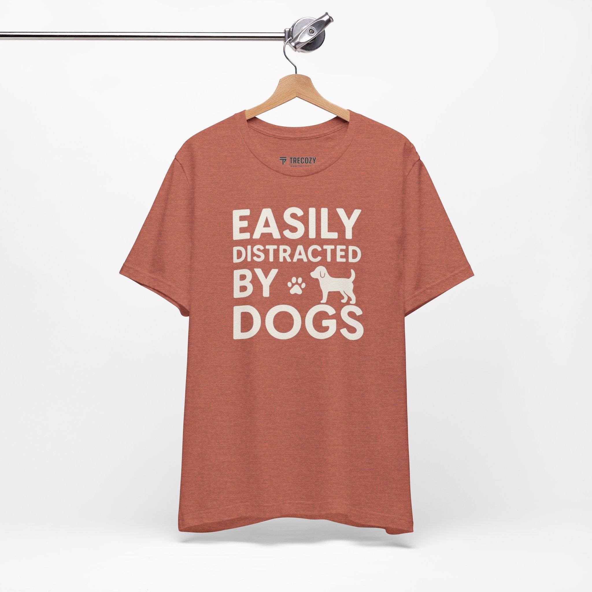 Easily Distracted by Dogs Tee - Perfect for Pet Lovers, Casual Outings, Gift for Dog Owners, Fun Dog-Themed Apparel, Animal Lover T-Shirt