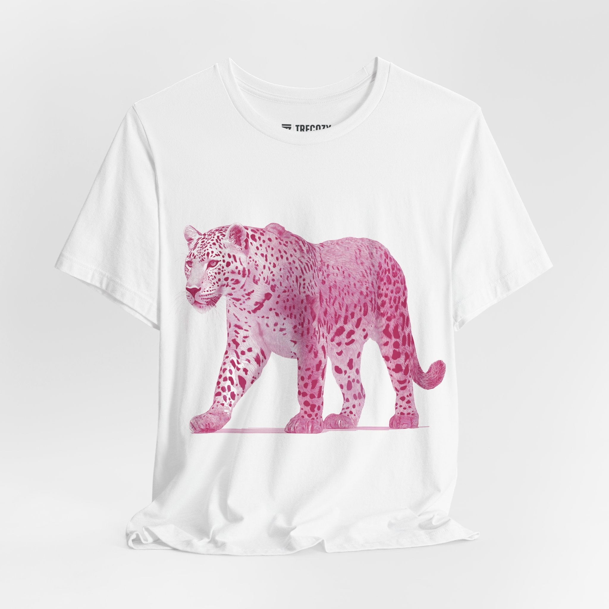 Pink Leopard – Bold Animal Print T-Shirt, Fierce Jungle Cat Graphic Tee, Nature-Inspired Graphic Tee