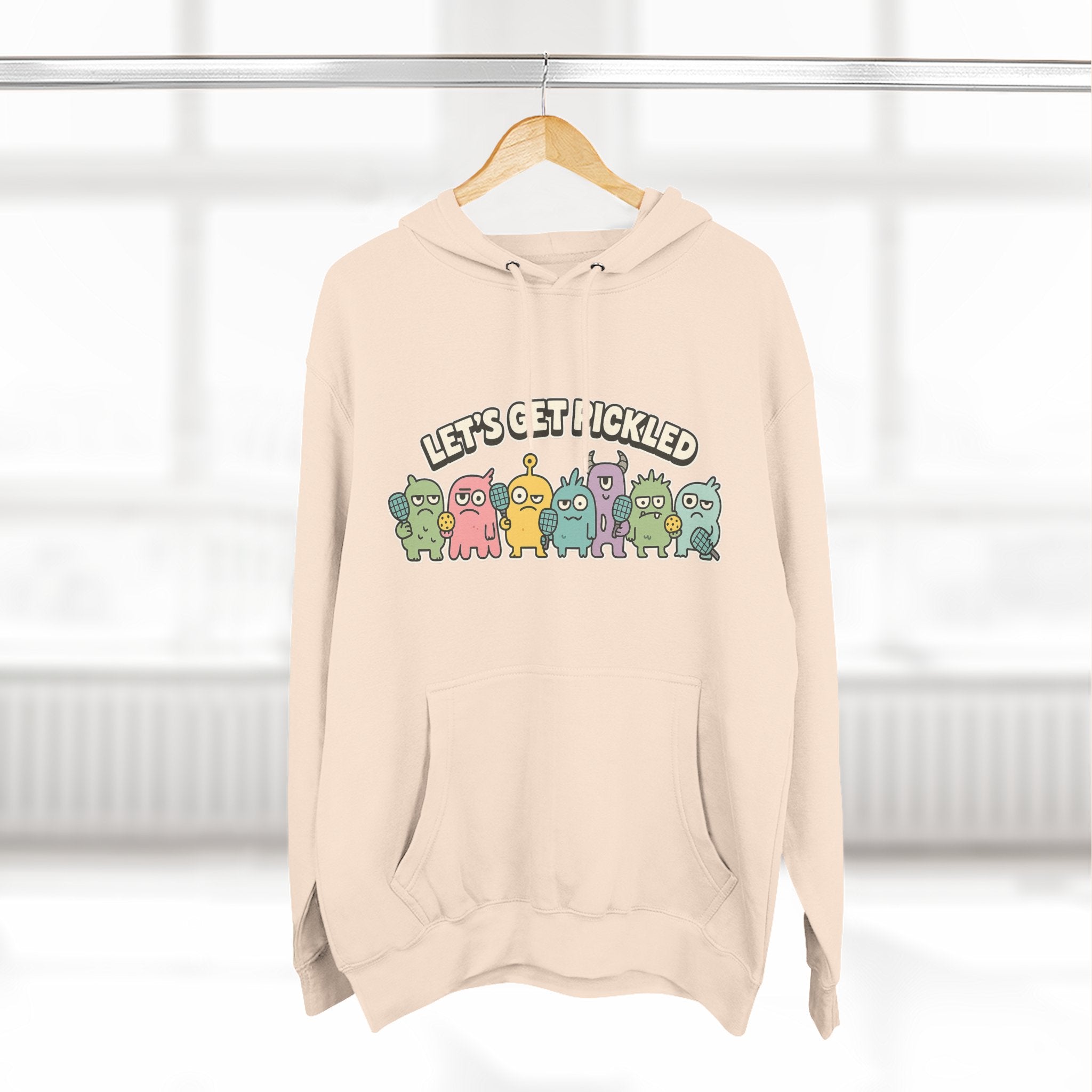 Let's get pickled Adorable Fleece Hoodie, Cozy Sweatshirt, Relaxed Apparel, Gift for Friends, Casual Wear, Summer Vibes, Chill Hoodie