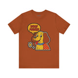Woof Power Unisex Tee, Dog Lover Shirt, Fun Graphic Tee, Pet Owner Gift, Cartoon Dog T-Shirt, Animal Lover Apparel