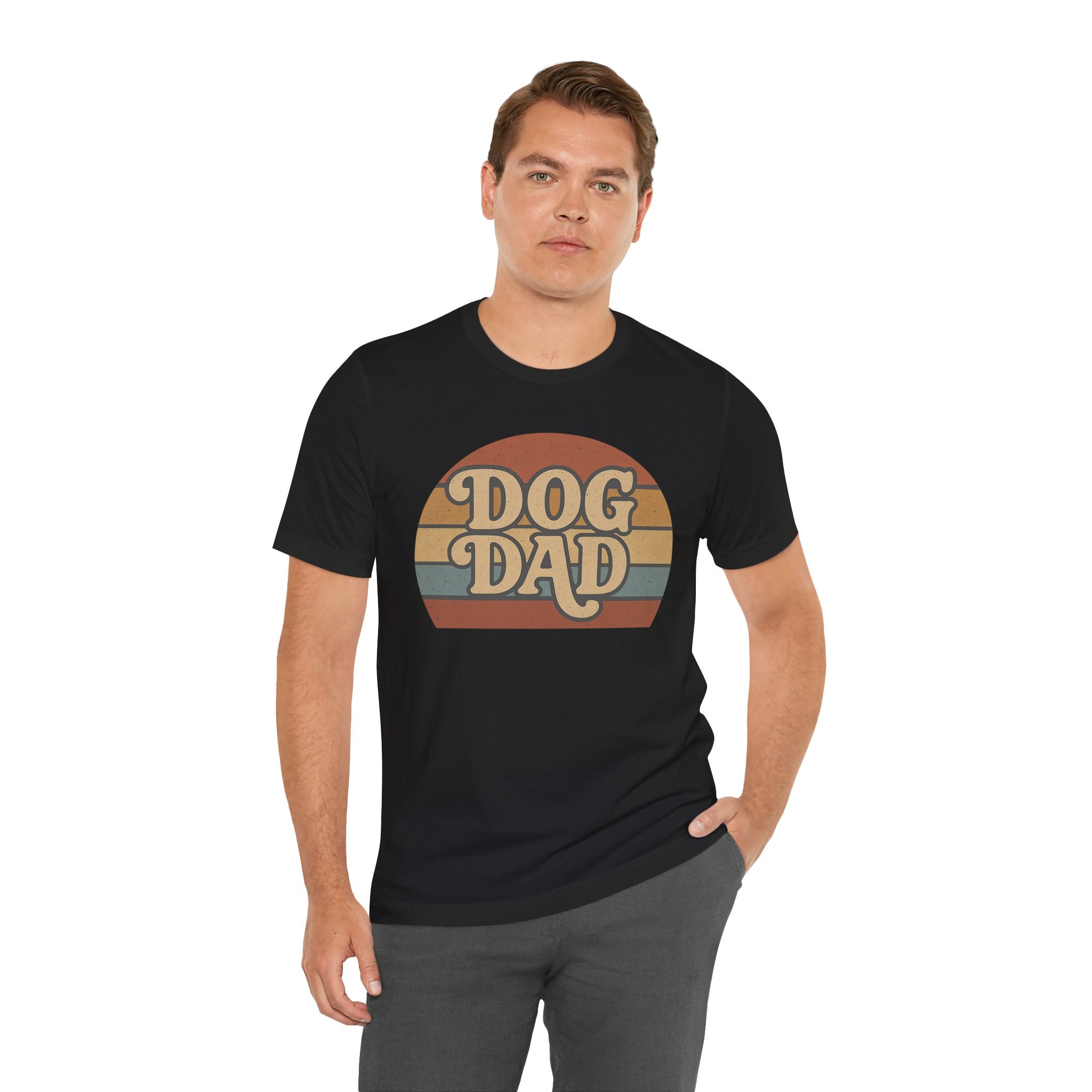 Dog Dad Retro Tee | Unisex Short Sleeve T-Shirt, Gift for Dog Lovers, Pet Dad Shirt, Casual Wear, Birthday Gift