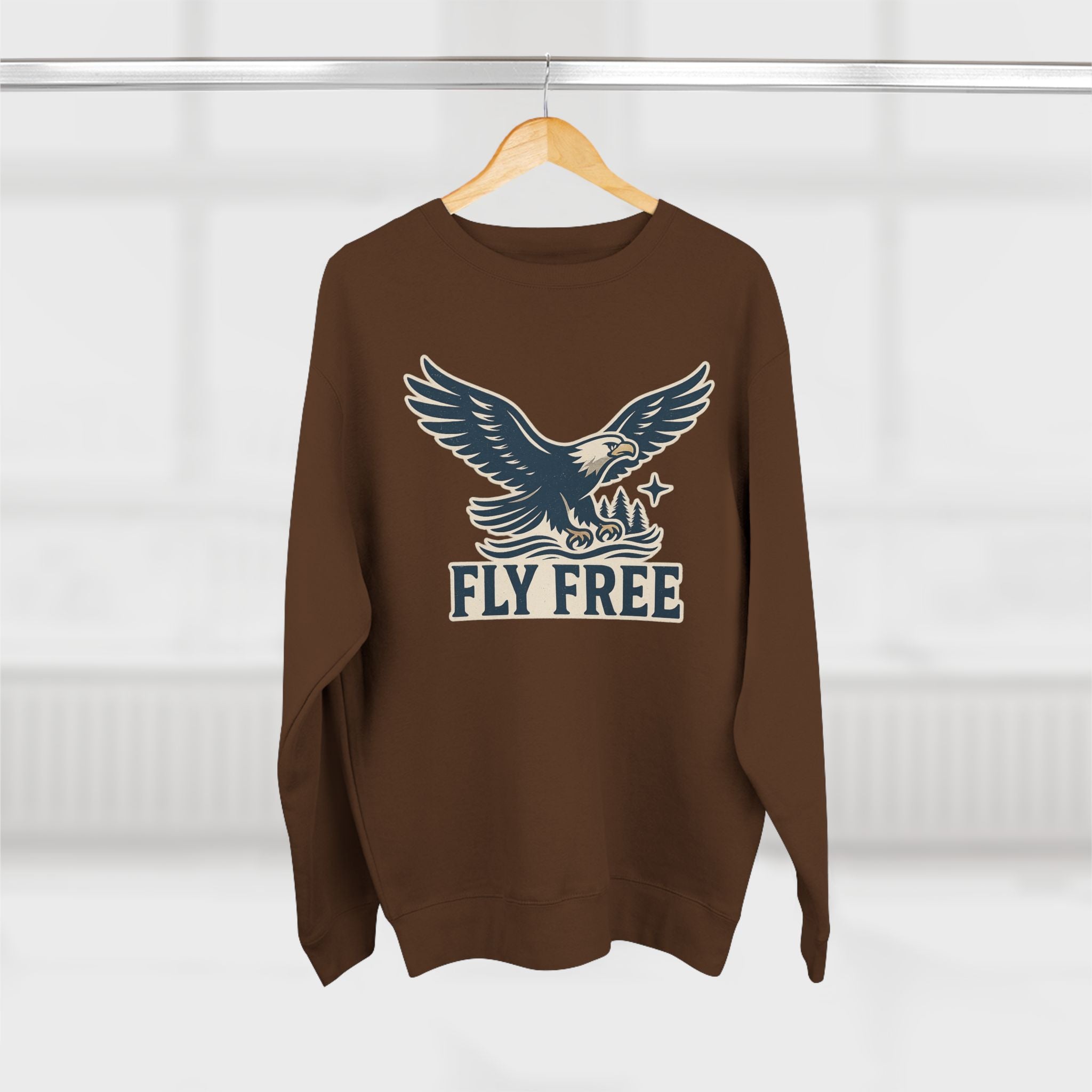 Fly Free Eagle Sweatshirt - Unisex Cozy  Crewneck, Fall Fashion, Halloween Gift, Nature Lover Apparel, Casual Style