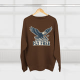 Fly Free Eagle Sweatshirt - Unisex Cozy  Crewneck, Fall Fashion, Halloween Gift, Nature Lover Apparel, Casual Style