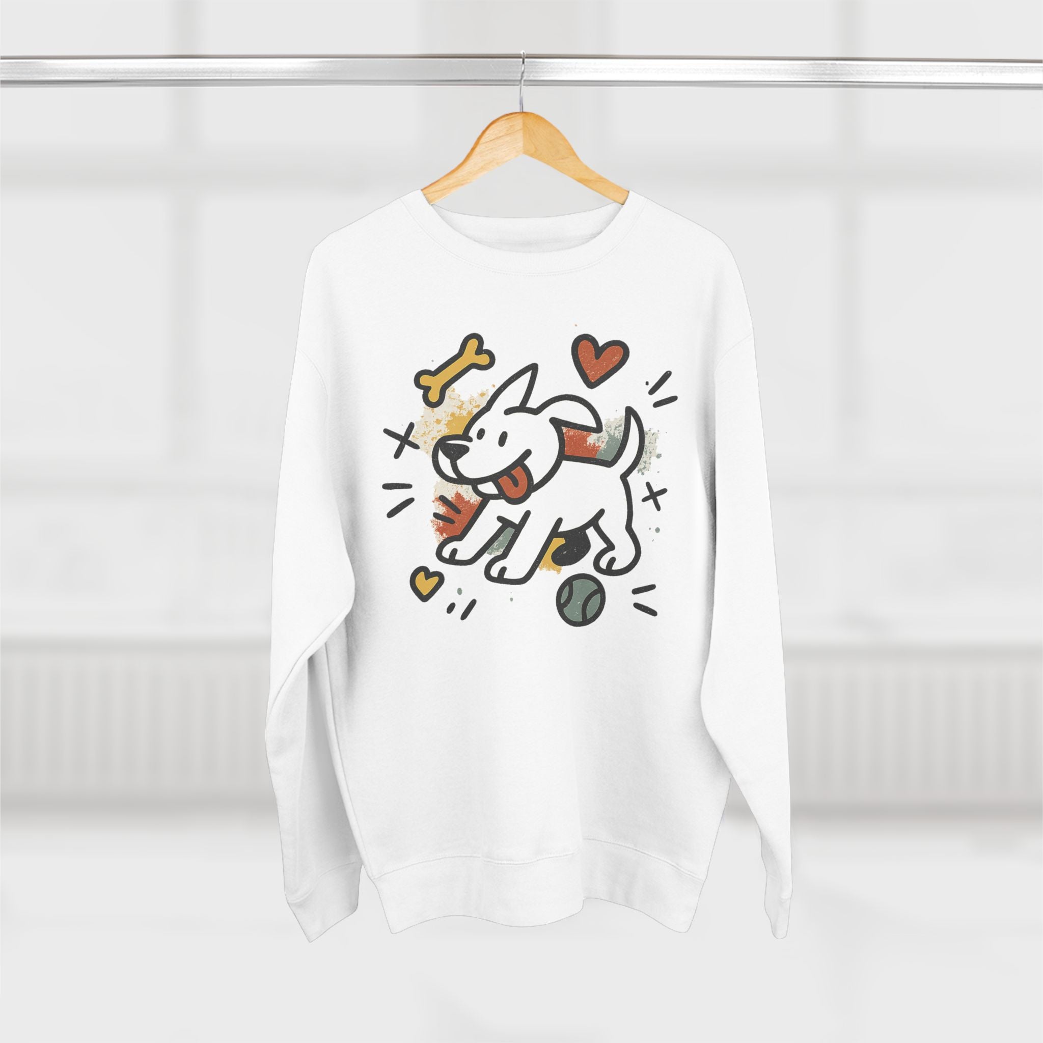 Cute Dog Lover Crewneck Sweatshirt, Cozy Pet Gift, Animal Lover Apparel, Fun Dog Design, Perfect for Dog Owners, Casual Everyday Wear
