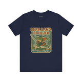 Leap, Land, Conquer – Japanese Ukiyo-e Warrior Frog T-Shirt, Funny Graphic Art Tee