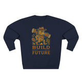 Cozy Unisex Beaver Crewneck Sweatshirt - Build the Future, Inspirational Gift for Dreamers, Casual Layer for Nature Lovers, Comfortable