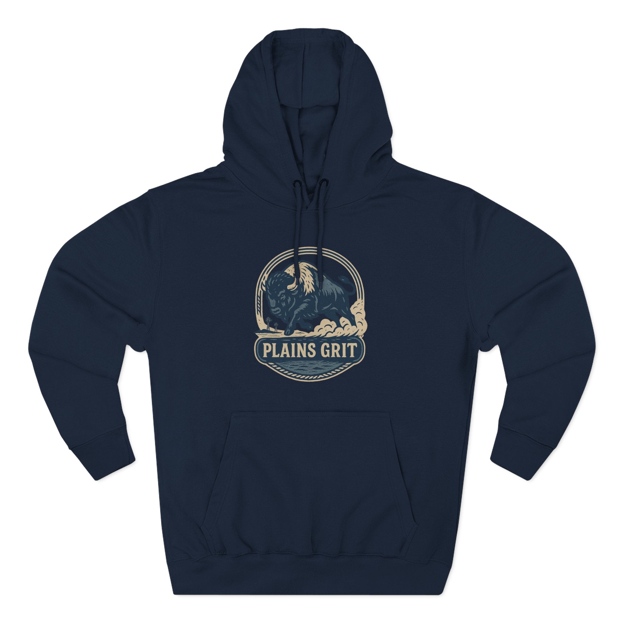 Adventurous Fleece Hoodie for Outdoor Enthusiasts, Cozy Horse and Bison Hoodie, Graphic Hoodie, Gifts for Nature Lovers, Comfortable Apparel