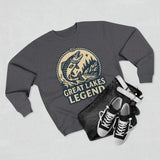 Great Lakes Legend Unisex Crewneck Sweatshirt | Cozy Outdoors Vibe, Perfect for Nature Lovers, Gift for Fishermen, Casual Wear, Fall Fashion