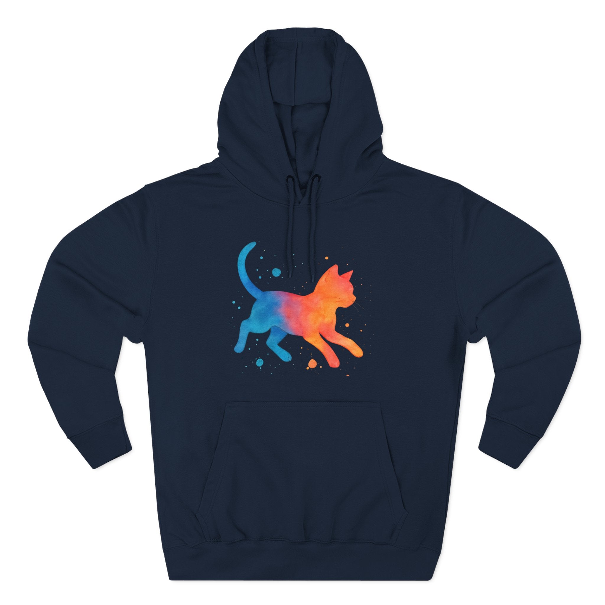 Pet Lovers Three-Panel Fleece Hoodie, Cat and Dog Hoodie, Unique Pet Apparel, Cozy Animal Lover Gift, Cute Hoodie for Pet Owners