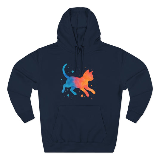 Pet Lovers Three-Panel Fleece Hoodie, Cat and Dog Hoodie, Unique Pet Apparel, Cozy Animal Lover Gift, Cute Hoodie for Pet Owners