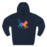 Pet Lovers Three-Panel Fleece Hoodie, Cat and Dog Hoodie, Unique Pet Apparel, Cozy Animal Lover Gift, Cute Hoodie for Pet Owners