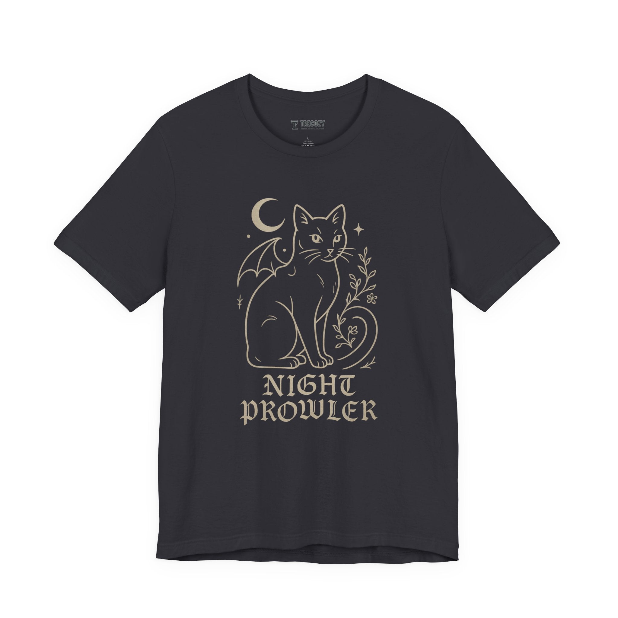 Night Prowler Cat Tee, Cozy TShirt, Gift for Pet Owners, Trending Cute Animal Top, Cute Reptile Tshirt