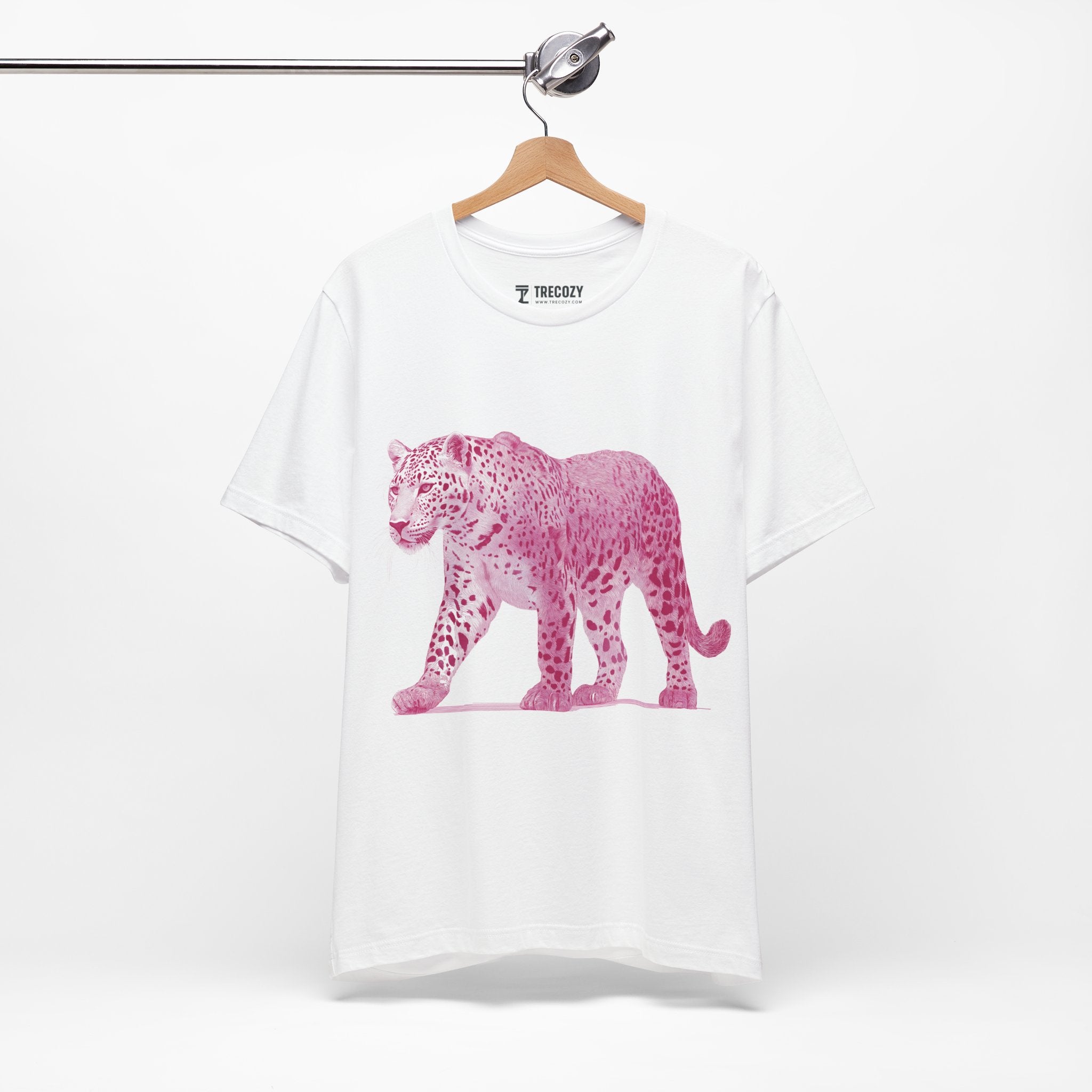 Pink Leopard – Bold Animal Print T-Shirt, Fierce Jungle Cat Graphic Tee, Nature-Inspired Graphic Tee