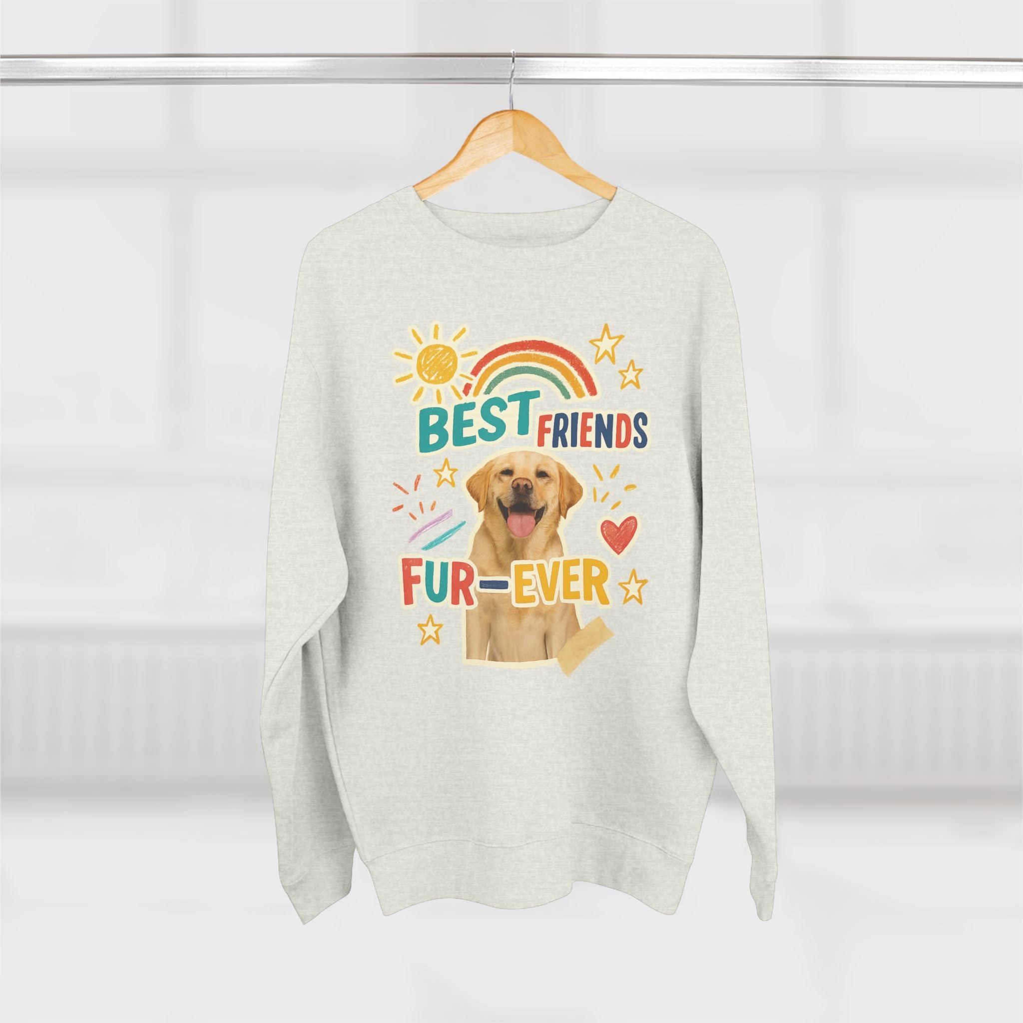 Cozy Pet-Themed Crewneck Sweatshirt - Best Friends Fur-Ever