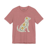 Floral Dog Lover Tee, Pet Shirt, Unisex Animal Tee, Gift for Dog Owners, Eco-Friendly Apparel