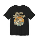 Fishing-Themed Unisex Jersey Tee - Gone Fishing T-Shirt, Outdoor Enthusiast Gift, Summer Apparel, Casual Wear, Fishing Trip Essentials