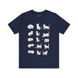 Multiple Cats Playing Tee, Cozy Cat Lover Shirt, Gift for Pet Owners, Cute Animal Top, Cat with Flowers