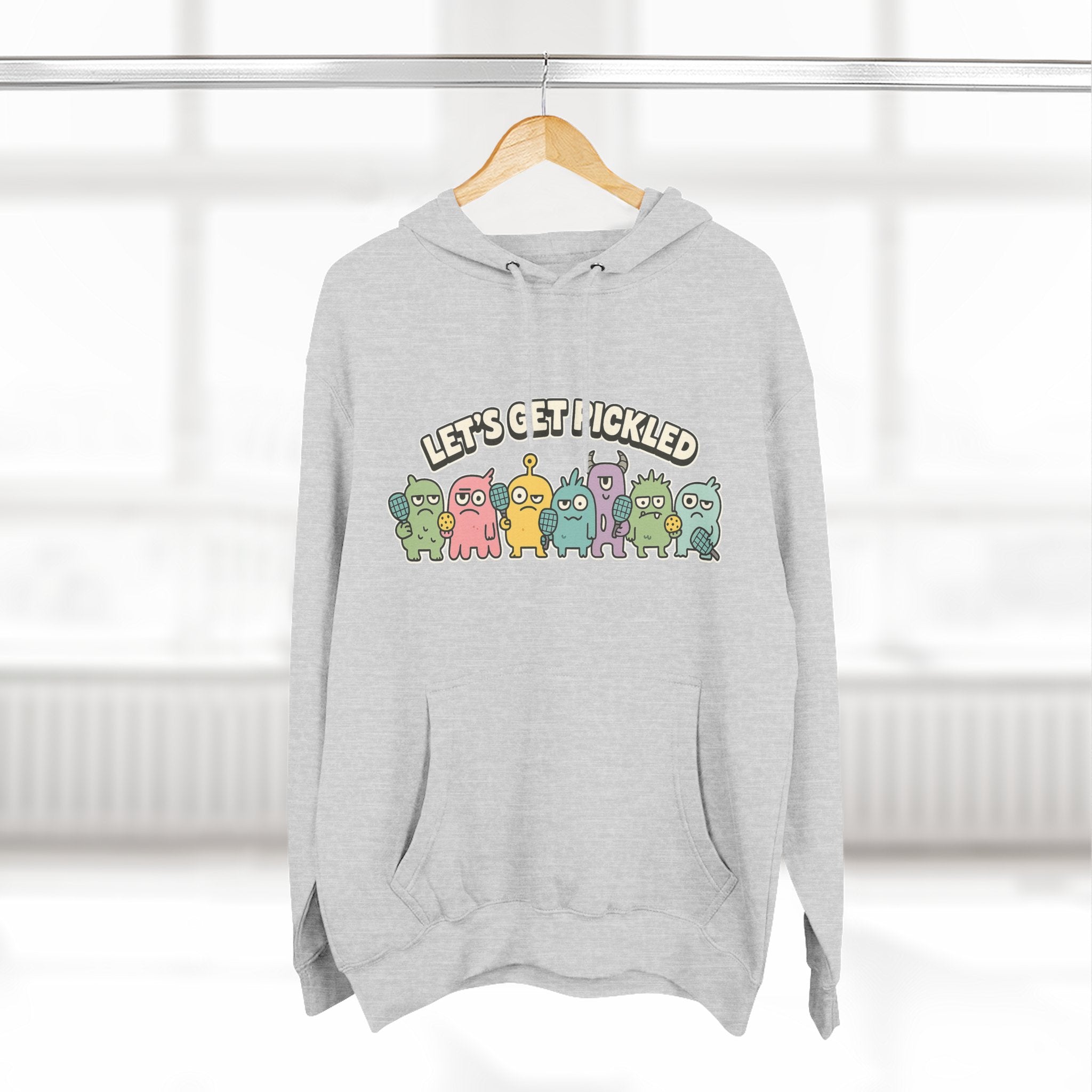 Let's get pickled Adorable Fleece Hoodie, Cozy Sweatshirt, Relaxed Apparel, Gift for Friends, Casual Wear, Summer Vibes, Chill Hoodie