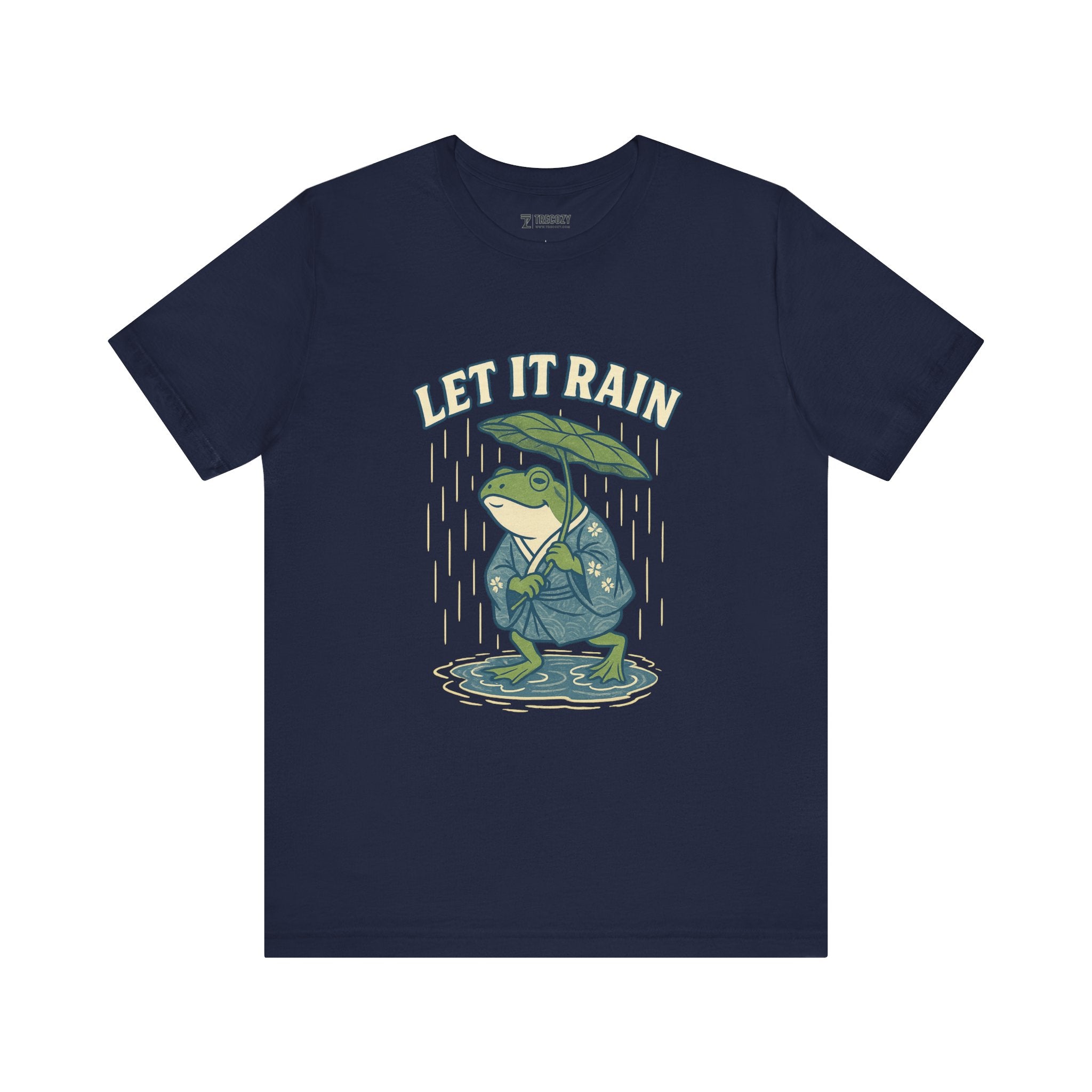 Ukyo-e Double Frog Tee - Let It Rain Happy, Ukyo-e Cozy TShirt, Gift, Trending Cute Animal Top, Cute Frog Tshirt