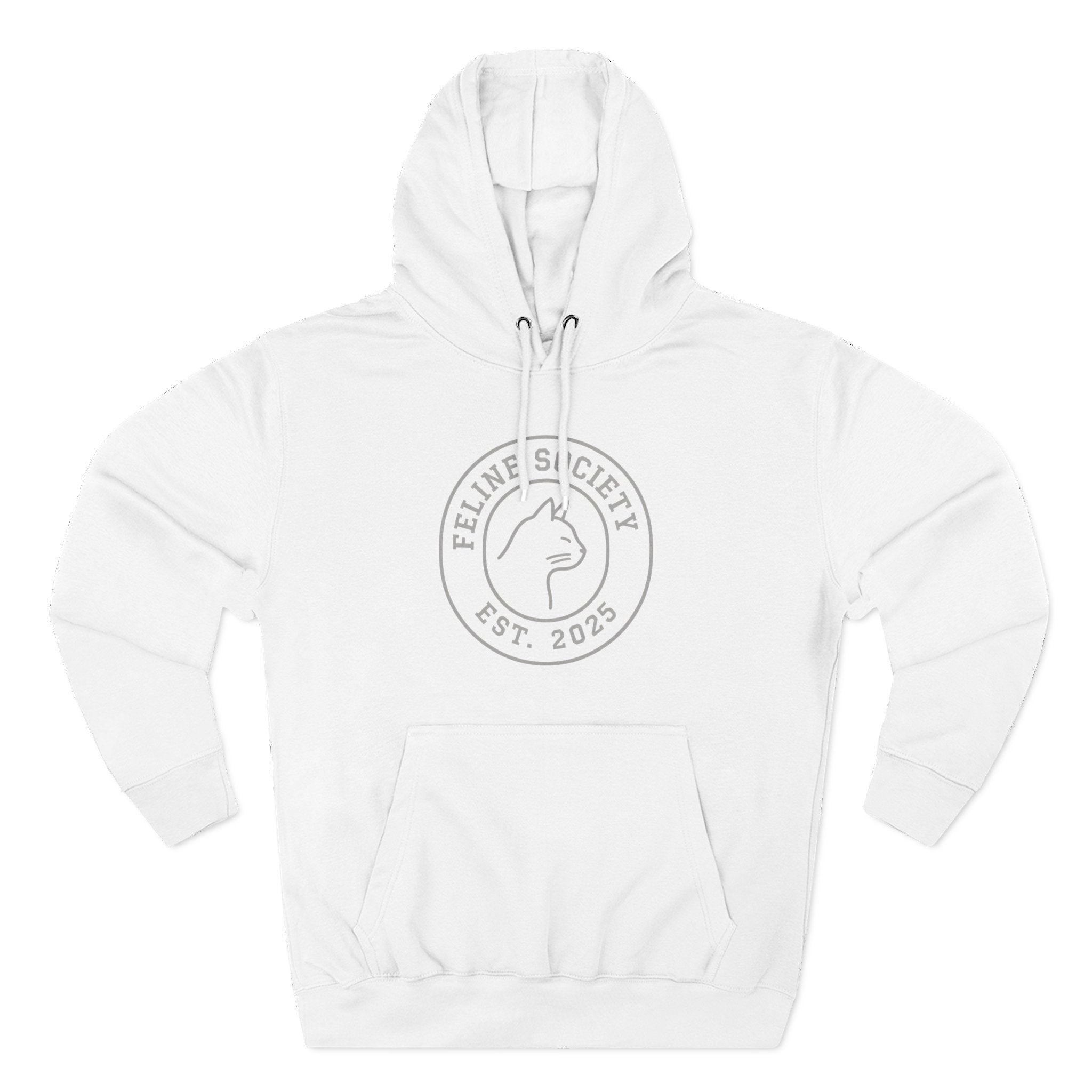 Feline Society Signature Fleece Hoodie - Pet Parent Gift, Cozy Cat Hoodies, Animal Lover Wardrobe, Comfortable Hooded Sweatshirt Musthaves