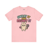 Sweat It and Regret It – Funny Sports Bunny T-Shirt, Quirky Cartoon Tennis Graphic Tee