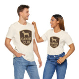 Canine Club Unisex Tee, Dog Lover Shirt, Birthday Gift, Pet Parent Apparel, Casual Wear, Animal Rescue Fundraiser