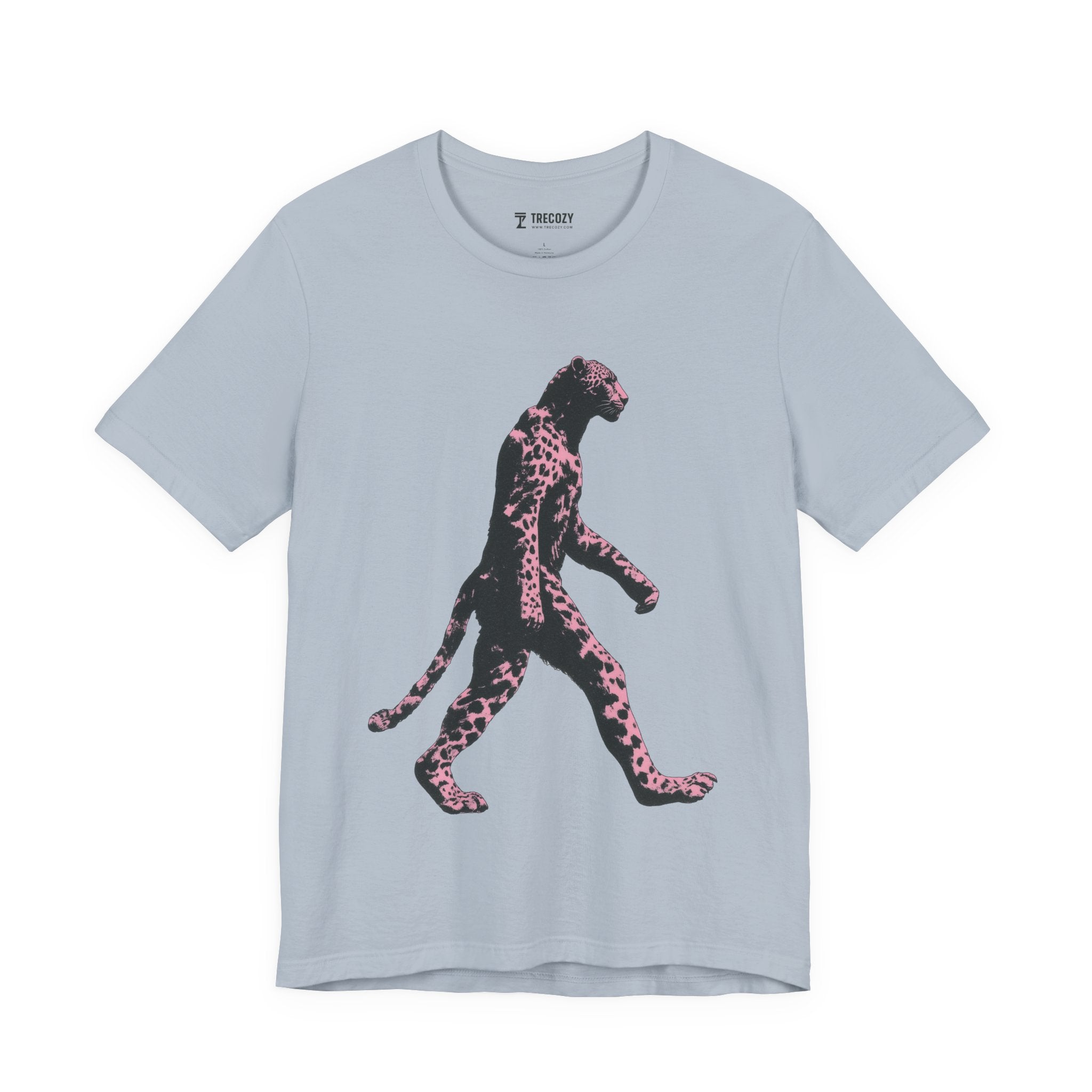 Pink Panthera Walk – Bold Leopard-Inspired T-Shirt, Fierce Urban Jungle Graphic Tee, Bold Animal Print Shirt