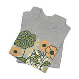 Cat with Plants Tee, Unisex Graphic Shirt, Pawsome Travel Shirt, Pet Lover Gift, Outdoor Adventure Apparel