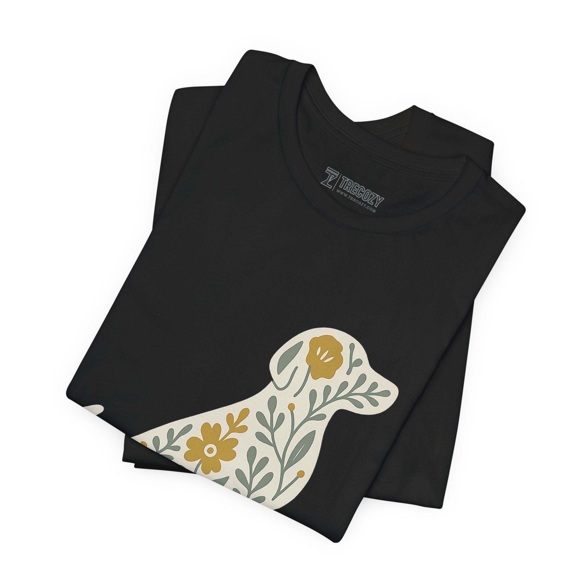 Floral Dog Lover Tee, Pet Shirt, Unisex Animal Tee, Gift for Dog Owners, Eco-Friendly Apparel