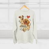 Unleash Happiness Dog Sweatshirt, Funny Pet Lover Gift, Cute Unisex Crewneck, Animal Lover Apparel, Cozy Gift for Dog Owners