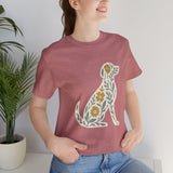 Floral Dog Lover Tee, Pet Shirt, Unisex Animal Tee, Gift for Dog Owners, Eco-Friendly Apparel