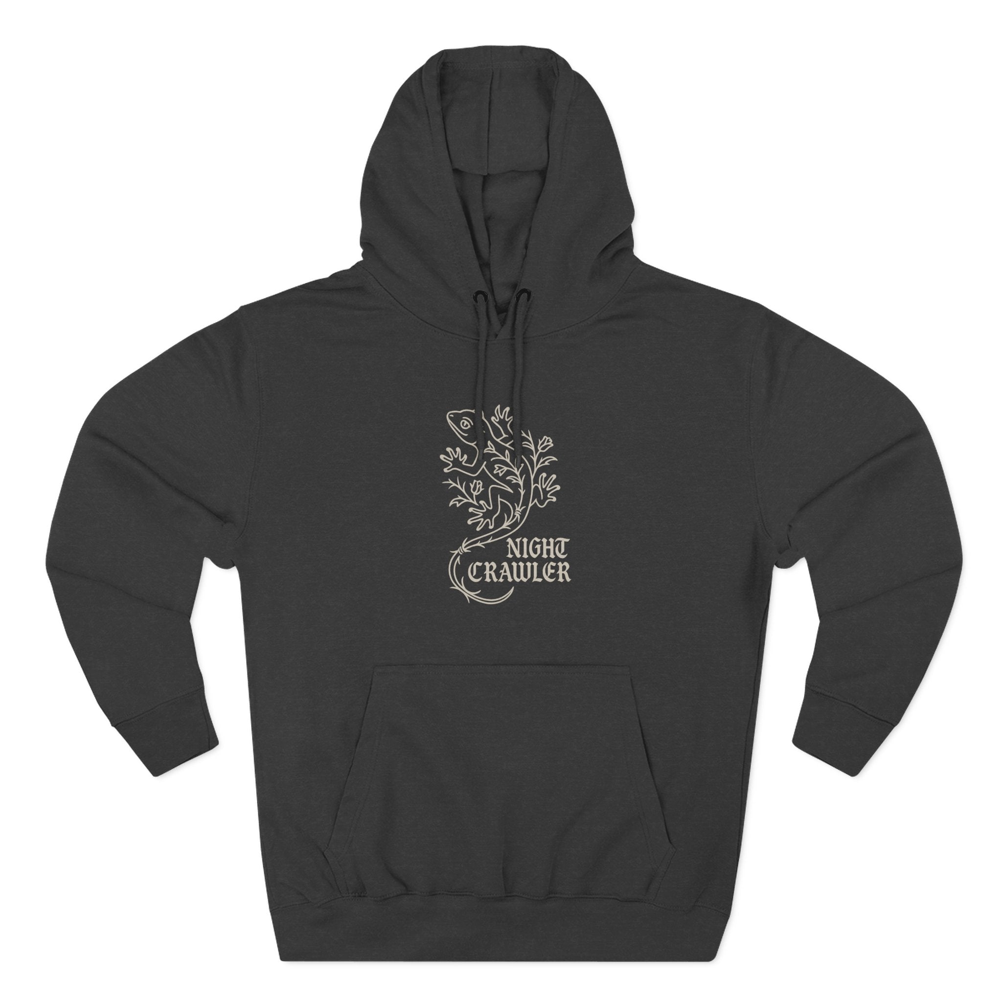 Night Crawler Fleece Hoodie - Unleash Happiness, Pet Parent Gift, Cozy Sweatshirt, Reptile Lover Wardrobe, Comfortable Hooded Sweatshirt