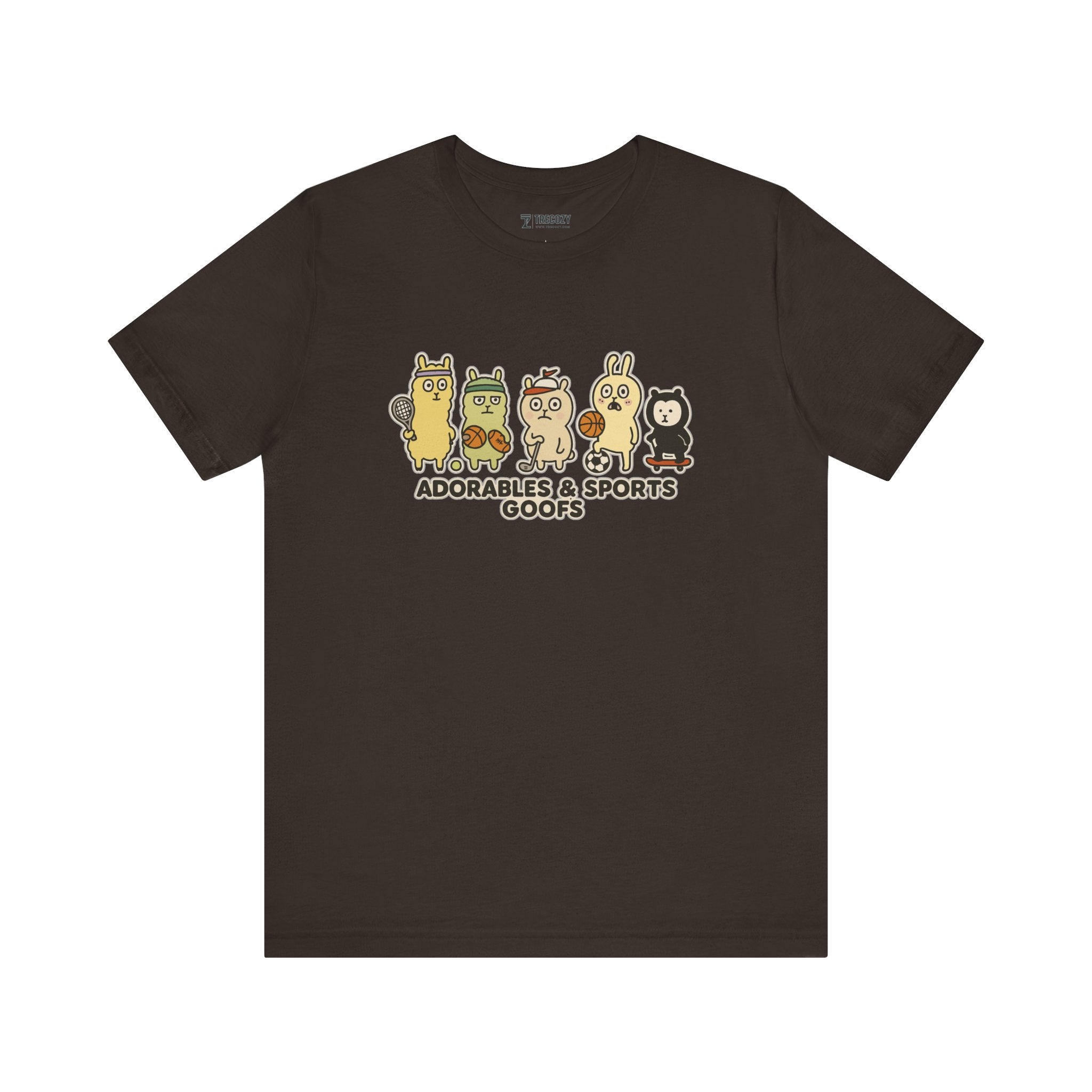 Adorables & Sports Goofs – Cute Animal Sports Cartoon T-Shirt, Fun Playful Graphic Tee