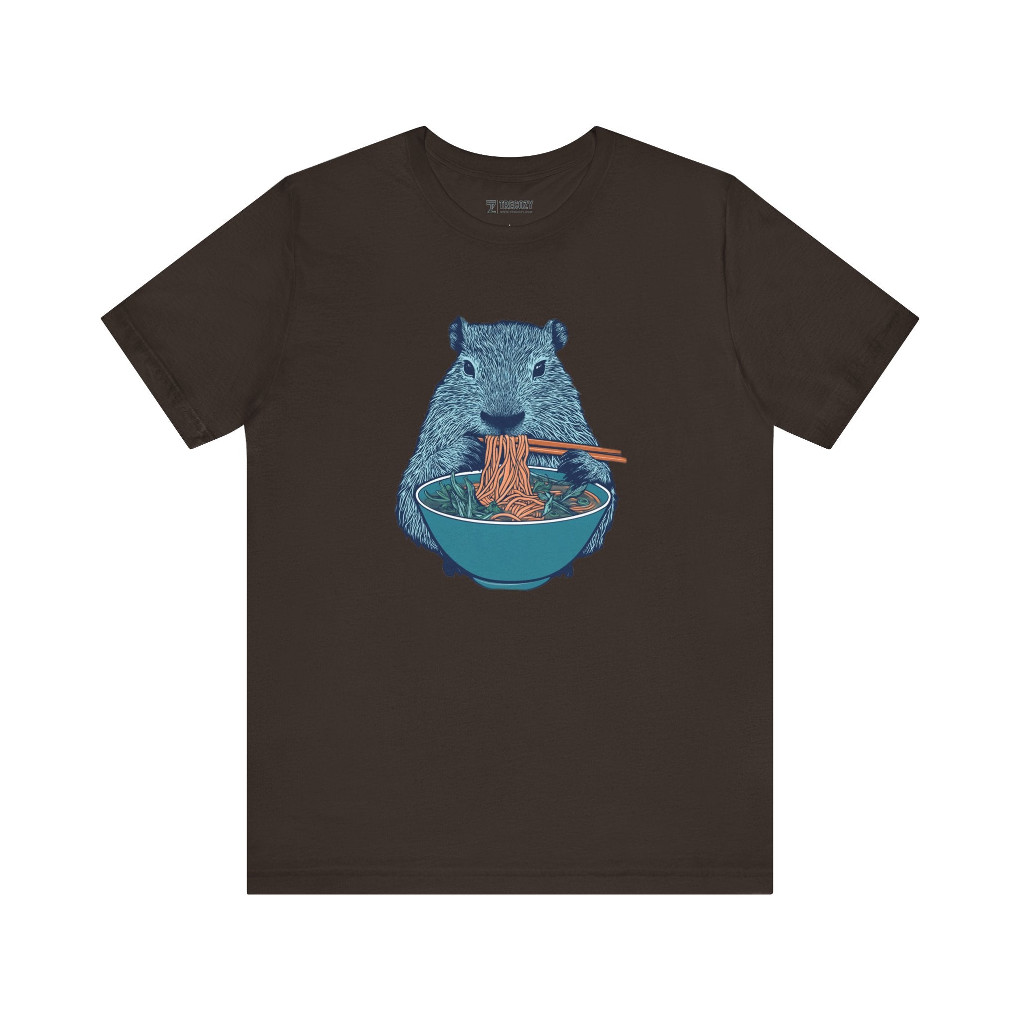 Cute Capybara Ramen Shirt, Funny Animal Lover Tee, Cozy Gift for Foodie Fans, Trending Noodle Slurping Capybara Top, Kawaii Ramen Graphic Tee