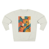 Colorful Cat Unisex Crewneck Sweatshirt, Cat Lover Gift, Cozy Sweater for Pet Owners, Cute Animal Apparel, Perfect for Birthdays, Holidays
