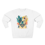 Colorful French Bulldog Crewneck Sweatshirt, Dog Lover Gift, Casual Outfit, Pet Parent Apparel, Animal Art Apparel