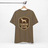 Canine Club Unisex Tee, Dog Lover Shirt, Birthday Gift, Pet Parent Apparel, Casual Wear, Animal Rescue Fundraiser