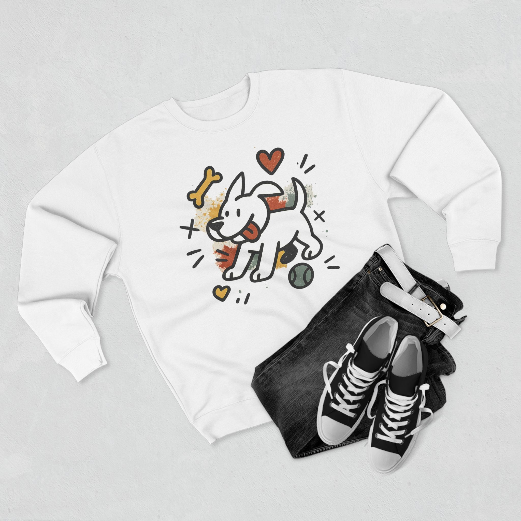 Cute Dog Lover Crewneck Sweatshirt, Cozy Pet Gift, Animal Lover Apparel, Fun Dog Design, Perfect for Dog Owners, Casual Everyday Wear