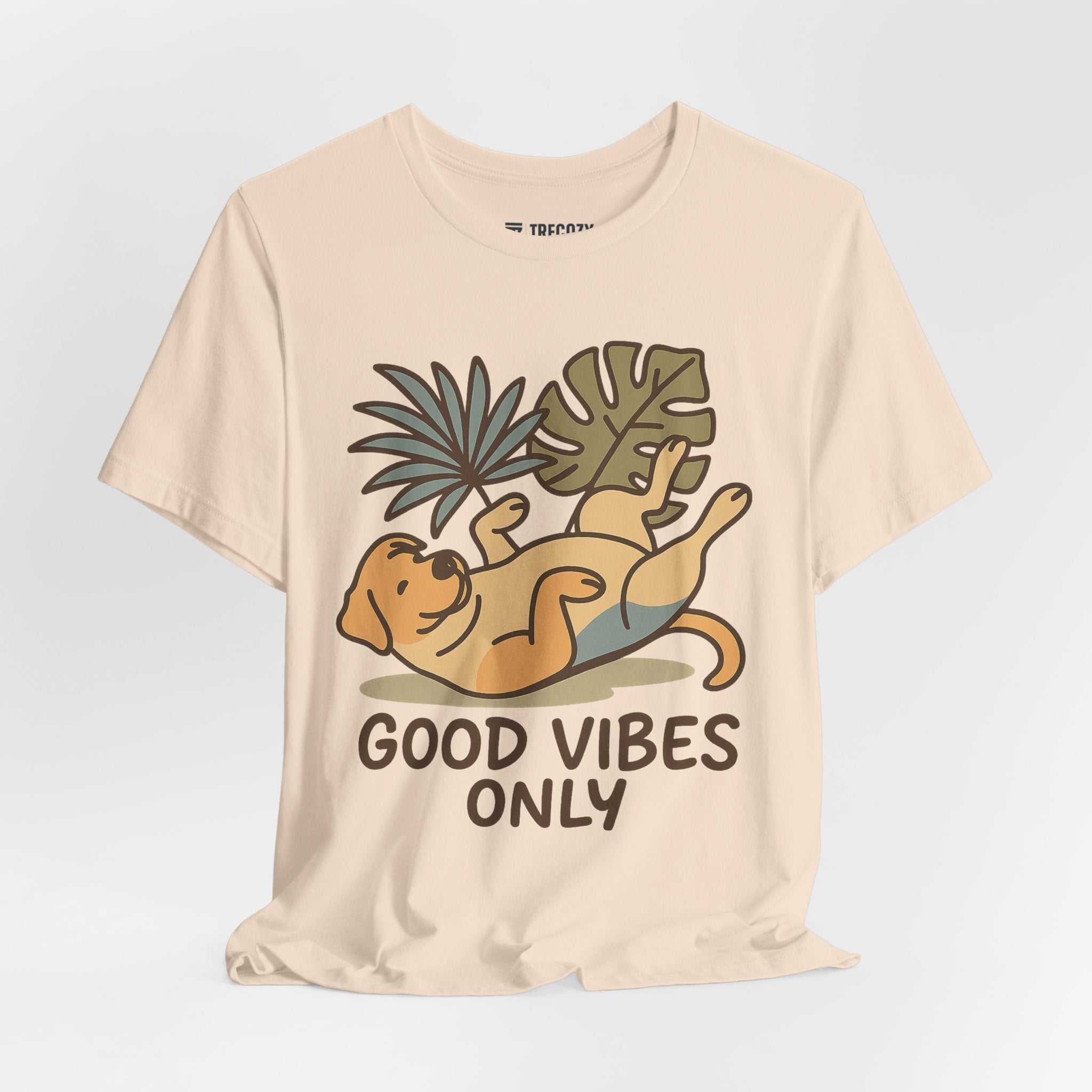 Good Vibes Only Dog Tee, Cozy TShirt, Gift for Pet Owners, Trending Cute Animal Top, Cute Dog Tshirt