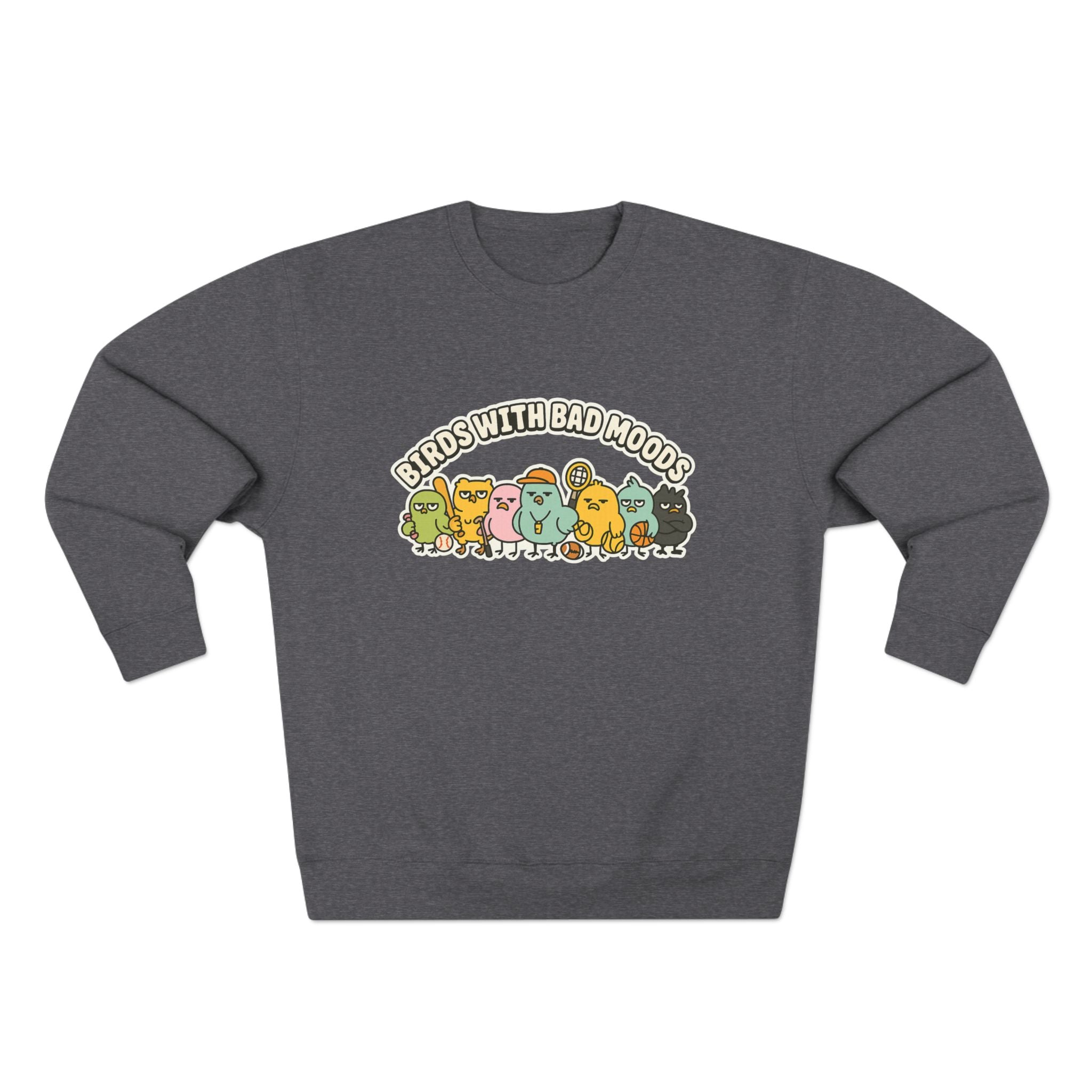 Cute Bird Mood Unisex Sweatshirt, Funny Gift for Animal Lovers, Cozy Crewneck for Everyday Wear, Perfect for Birthdays, Holidays