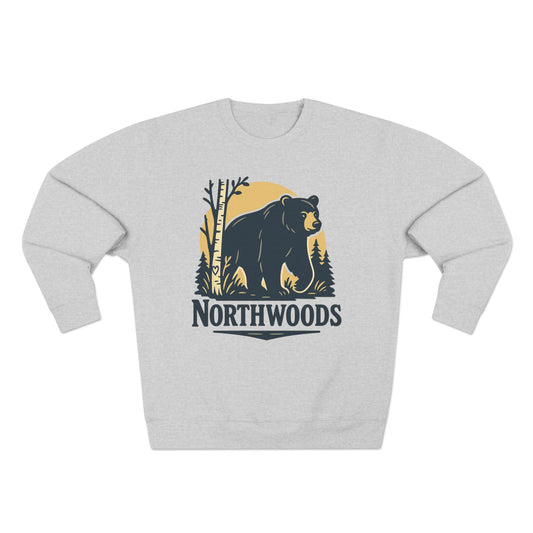 Northwoods Sweatshirt - Unisex Cozy Crewneck, Fall Fashion, Halloween Gift, Nature Lover Apparel, Casual Style