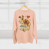Unleash Happiness Dog Sweatshirt, Funny Pet Lover Gift, Cute Unisex Crewneck, Animal Lover Apparel, Cozy Gift for Dog Owners
