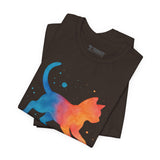 Colorful Cat Tee, Cozy Cat Lover Shirt, Gift for Pet Owners, Trending Cute Animal Top