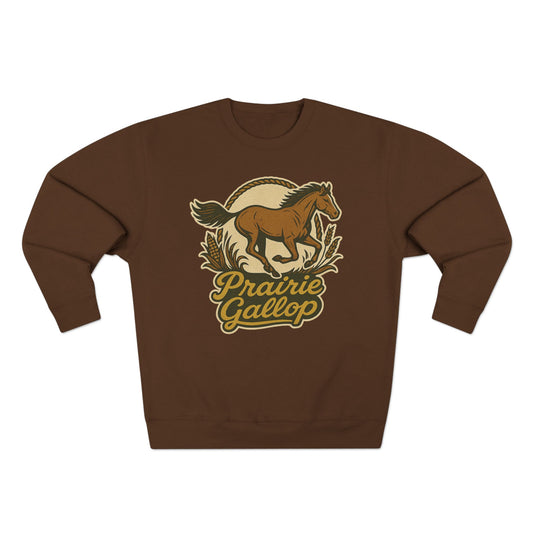 Prairie Gallop Horse Sweatshirt - Unisex Cozy  Crewneck, Fall Fashion, Halloween Gift, Nature Lover Apparel, Casual Style
